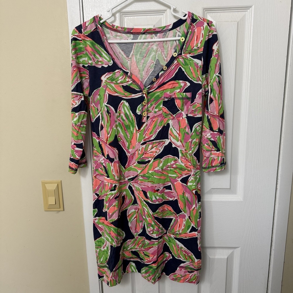 Lilly Pulitzer Palmetto Dress Navy in The Vias Dress Women's Small